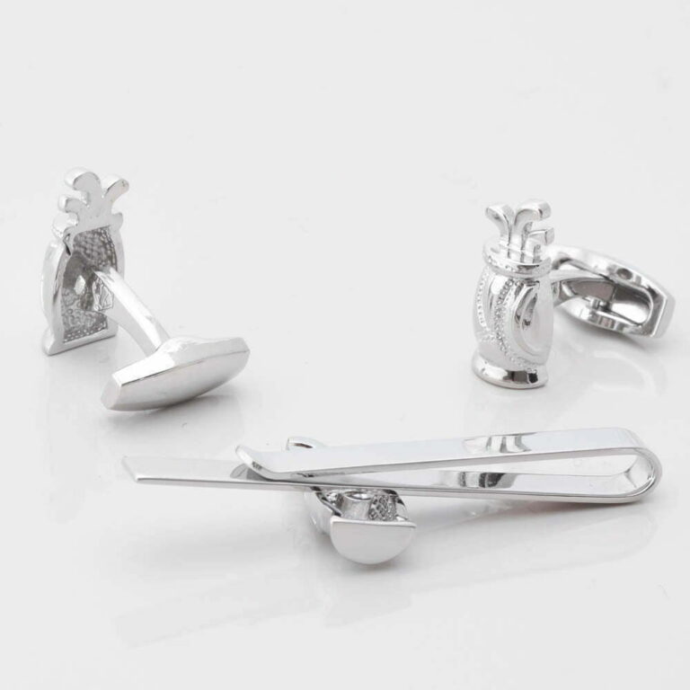 Golf Bag Cufflinks Tie Slide Set Gallery 1 of 1