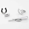 Horseshoe Cufflinks Tie Slide Set Gallery 1 of 1