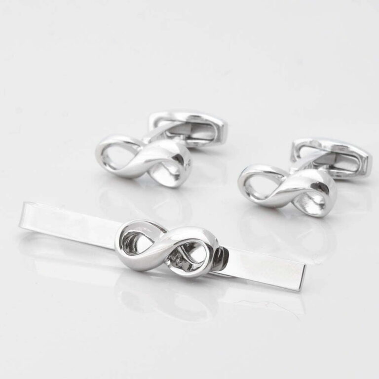 Infinity Cufflinks Tie Slide Set 1 of 1 Infinity Cufflinks Tie Slide Set 1 of 1