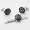 Real Working Compass Cufflinks Tie Slide Set 1 of 1