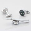 Real Working Compass Cufflinks Tie Slide Set Gallery 1 of 1