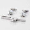 Silver Mortar Board Cufflinks Tie Slide Set 1 of 1 1