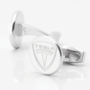 Tesla Silver Circle Cufflinks