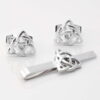 Triangular Celtic Knot Cufflinks Tie Slide Set 1 of 1