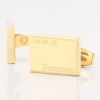 personalised bestman gold engraved cufflinks