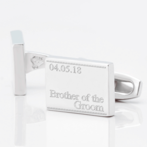 personalised brother of the groom engraved cufflinks