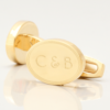personalised contemporary initials gold engraved cufflinks