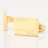 personalised grandmother bride gold engraved cufflinks