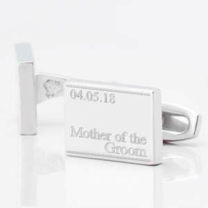 personalised mother of the groom engraved cufflinks