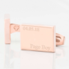 personalised pageboy rose gold engraved cufflinks