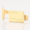 personalised stepfather bride gold engraved cufflinks