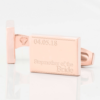 personalised stepmother bride rose gold engraved cufflinks