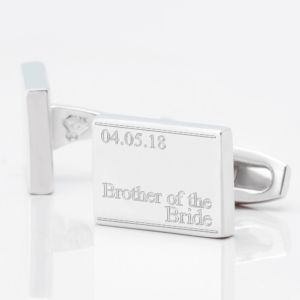personalised subtle brother bride engraved cufflinks