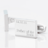 personalised subtle father bride engraved cufflinks
