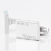 personalised subtle witness date engraved cufflinks