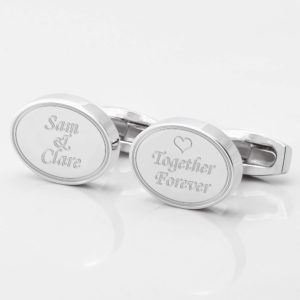 personalised together forever engraved cufflinks