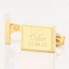 personalised usher bowtie gold engraved cufflinks