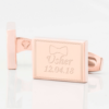 personalised usher bowtie rose gold engraved cufflinks