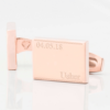 personalised usher rose gold engraved cufflinks