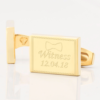 personalised witness bowtie gold engraved cufflinks
