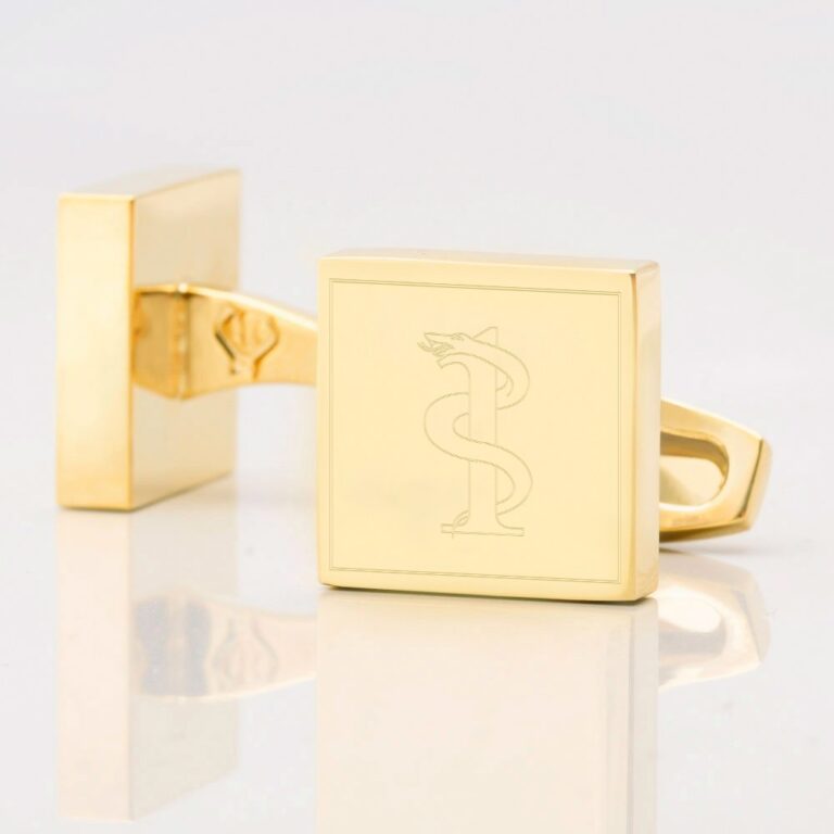 1 Armoured Medical Regiment Engraved Gold Cufflinks