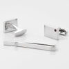 Birthstone Amethyst Cufflinks Tie Slide Set Gallery 1 of 1