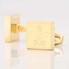 Queens Gurkha Engineers Engraved Gold Cufflinks