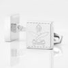 Queens Gurkha Engineers Engraved Silver Cufflinks