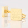 Queens Royal Hussars Royal Lancers logo Engraved Gold Cufflinks