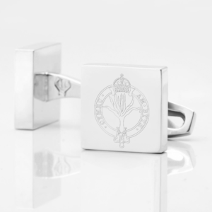 welsh guard-engraved-silver-cufflinks