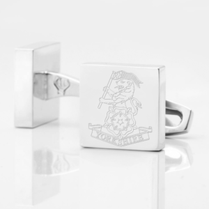 yorkshire regiment-engraved-silver-cufflinks
