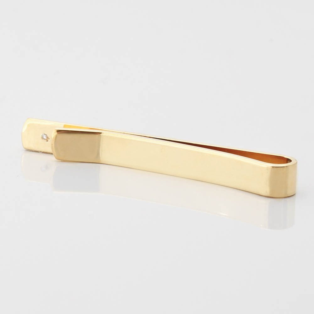 Gold Plated Diamond Tie Slide Gallery 1 of 1
