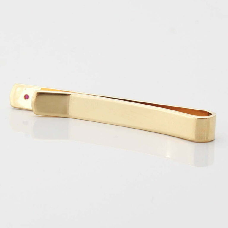 Gold Plated Ruby Tie Slide Gallery 1 of 1