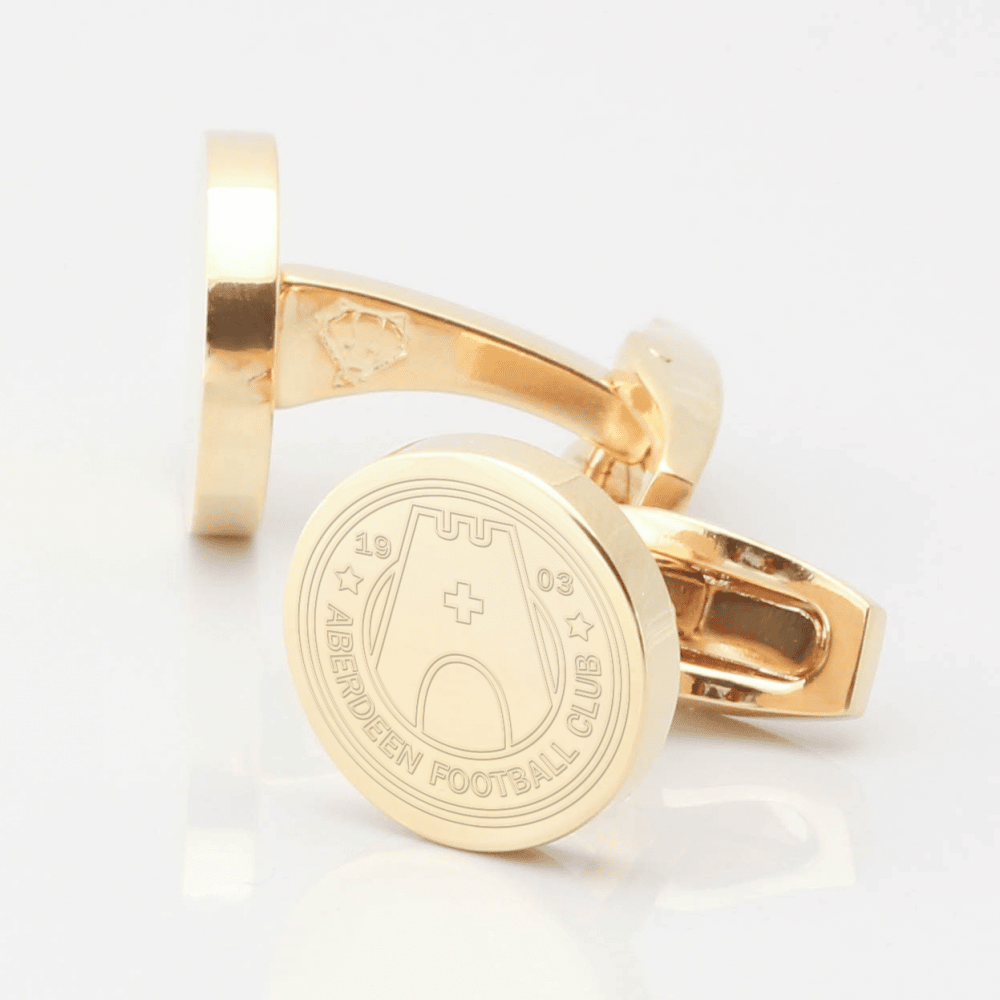 Aberdeen Football Club Engraved Gold Cufflinks
