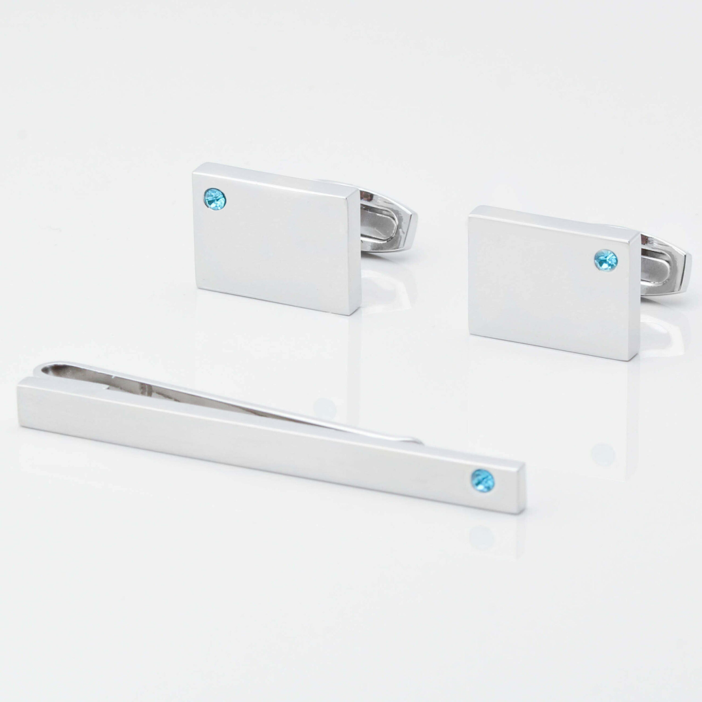 Birthstone-Aquamarine-Cufflinks-Tie-Slide-Set-new