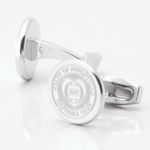 Heart Football Club Engraved Silver Cufflinks