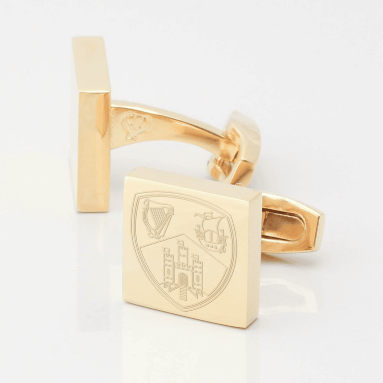 Hibernian Football Club Engraved Gold Cufflinks