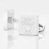 Ross County FC Engraved Cufflink Silver