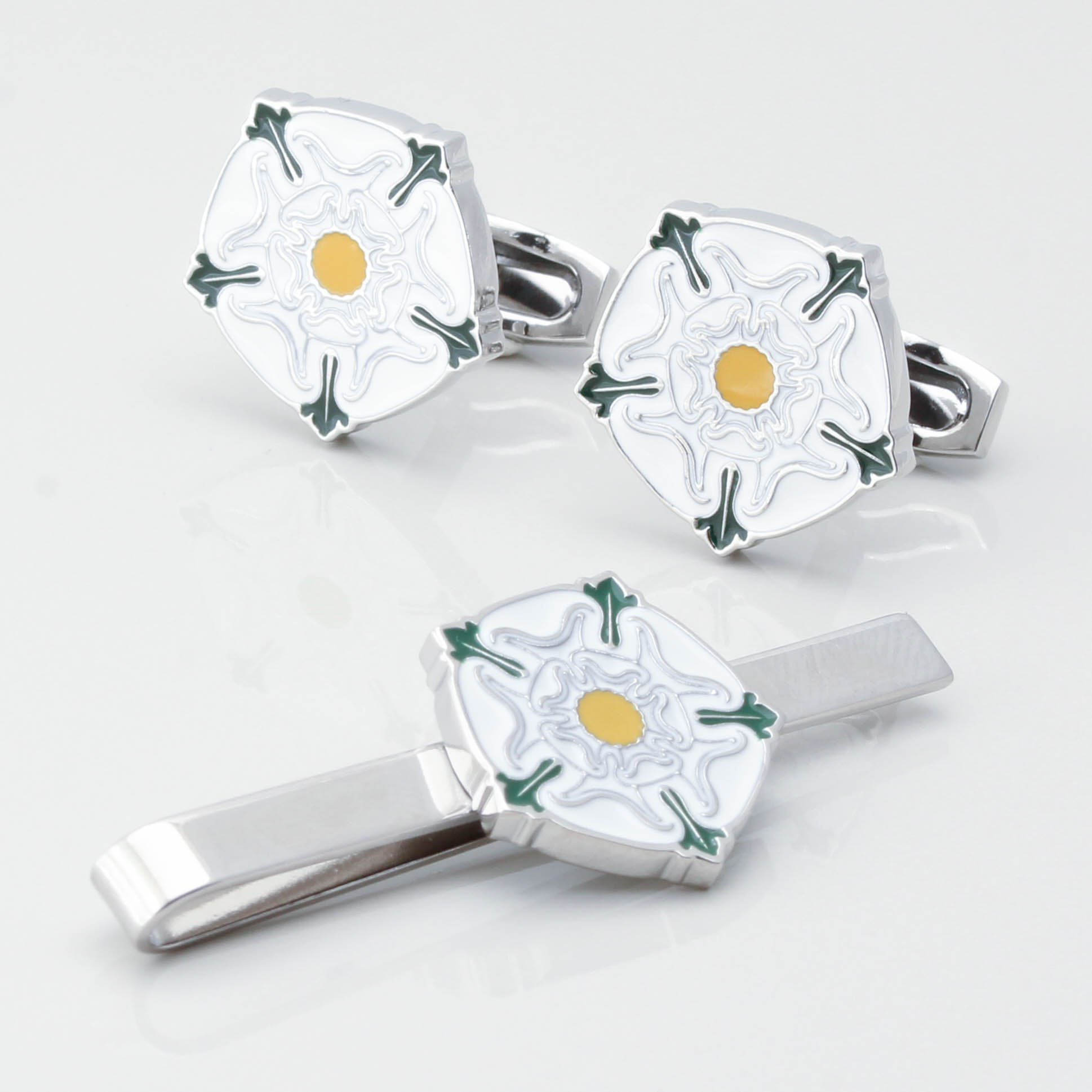 Yorkshire Rose Cufflinks Tie Slide Set 1 of 1