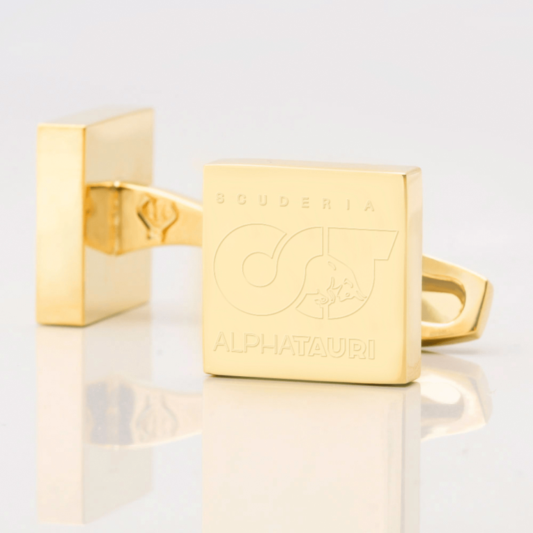 AlphaTauri F1 Engraved Cufflink Gold