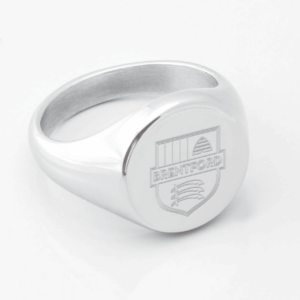 Brentford Football Club Engraved Silver Signet Ring
