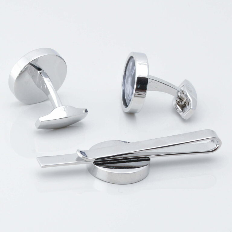 Circular Photo Cufflinks Tie Slide Set Gallery 3144