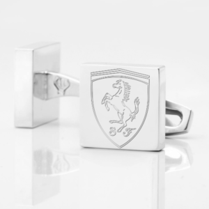 Ferrari F1 Engraved Cufflink Silver