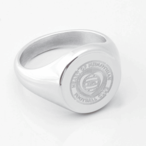Hearts Football Club Engraved Silver Signet Ring