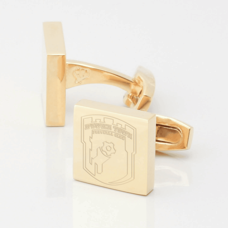 Ipswich Football Club Engraved Gold Cufflinks 1