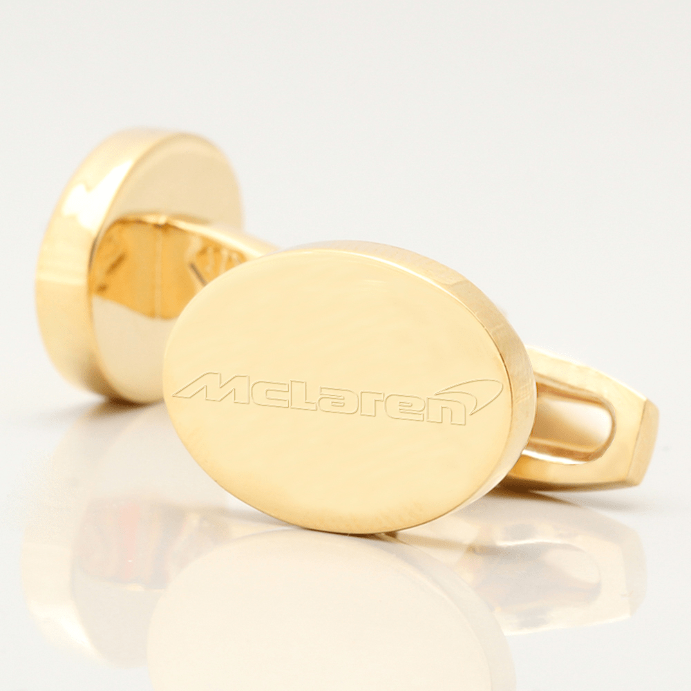 Mclaren F1 Engraved Cufflink Gold