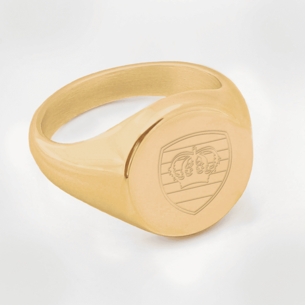 QPR Football Club Engraved Gold Signet Ring