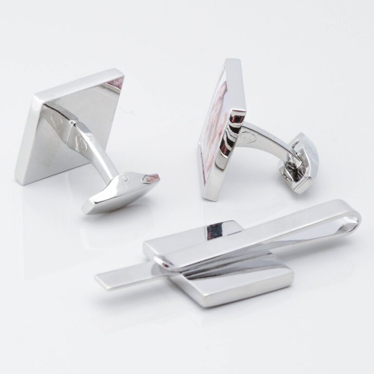 Square Photo Cufflinks Tie Slide Set Gallery 3150