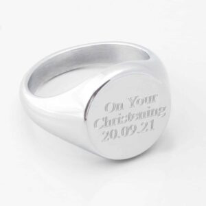 On your christening silver