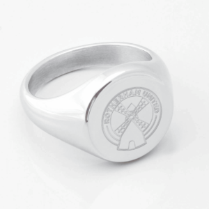Rotherham United Football Club Engraved Silver Signet Rings